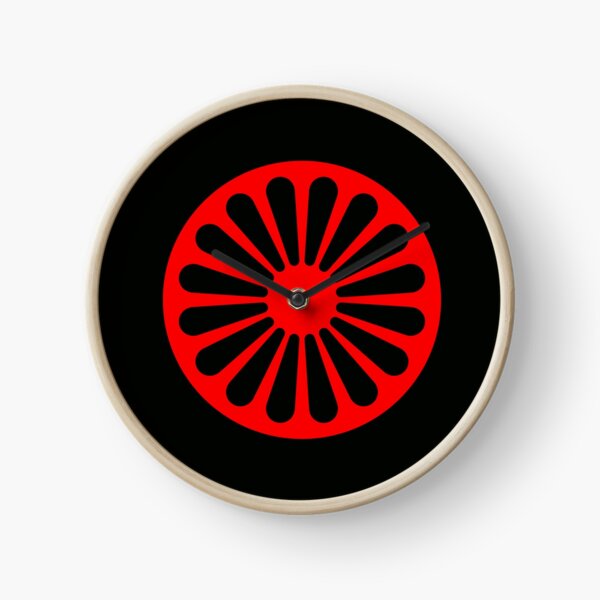 Romani anarchist flag Clock