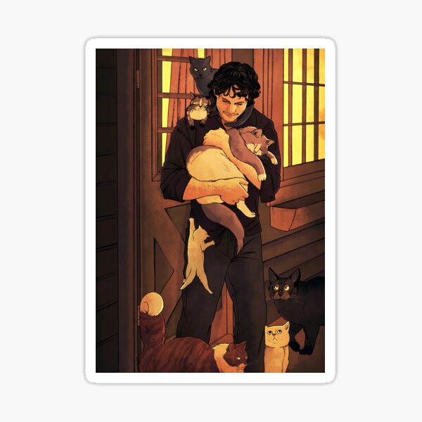 Cat dad Will Sticker