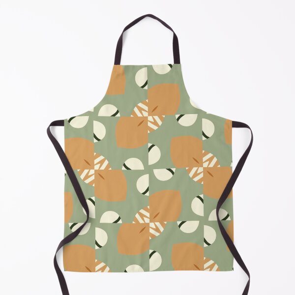 Artikelvorschau, Abstract Retro Vintage Design with Swirls, Stripes and Circles in Brown, Sage Green, Dark Green, Burnt Orange, and Ivory entworfen und verkauft von cozycaroline.