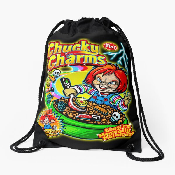 CHUCKY CHARMS HORROR CEREAL PARODY Drawstring Bag