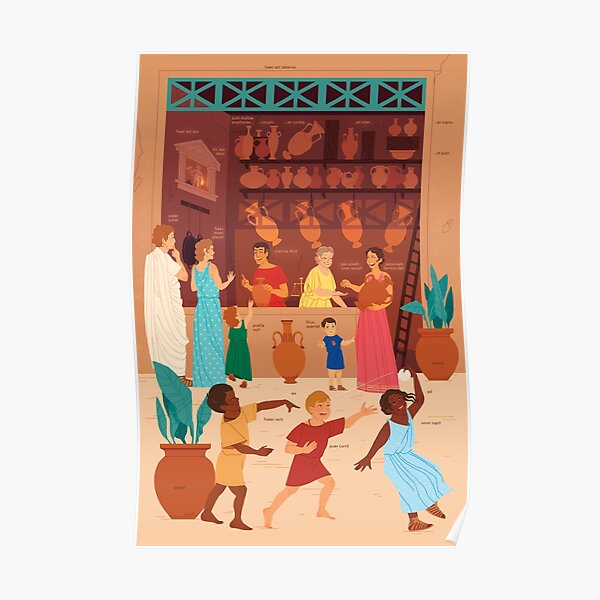 Mercatus Romanus - Latin Language Learning Poster