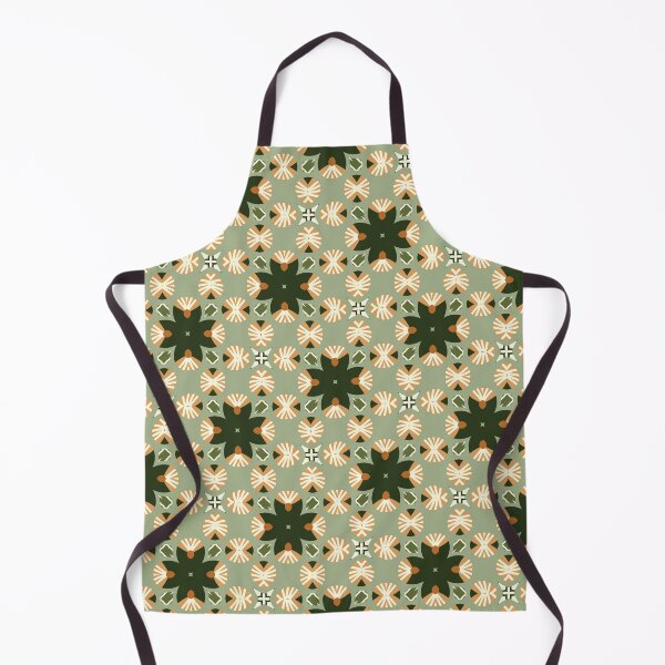 Artikelvorschau, Abstract Retro Vintage Design with Swirls, Stripes and Circles in Brown, Sage Green, Dark Green, Burnt Orange, and Ivory entworfen und verkauft von cozycaroline.