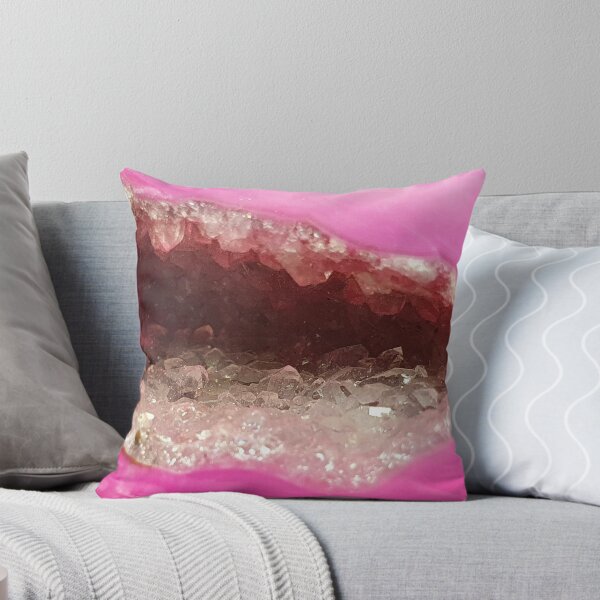 Item preview, Pink agate quartz geode. Hot pink Close up Crystal photography designed and sold by empowercrystals.
