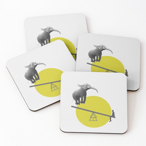 Item preview, An Elephant & A Person Playing on Seesaw designed and sold by AhmedBuhaisi.
