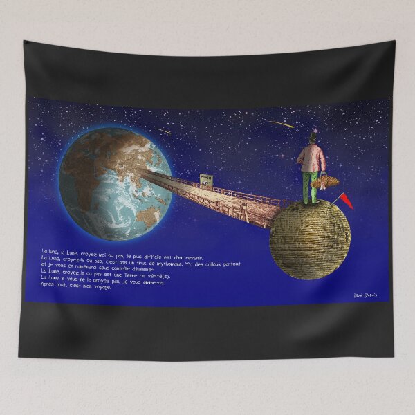 Item preview, The Moon DD tapestry / wall hanging + Text EN © E.Tchijakoff designed and sold by Eric Tchijakoff.