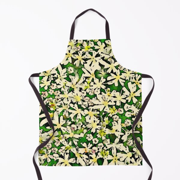 Item preview, Un patrón de efecto acuarela de margaritas sobre un fondo verde. designed and sold by Elizabeth L Taylor.