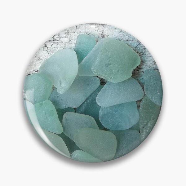 Item preview, Sea Foam Sea Glass Shades Light Turquoise on Pale Wood designed and sold by Beachy.