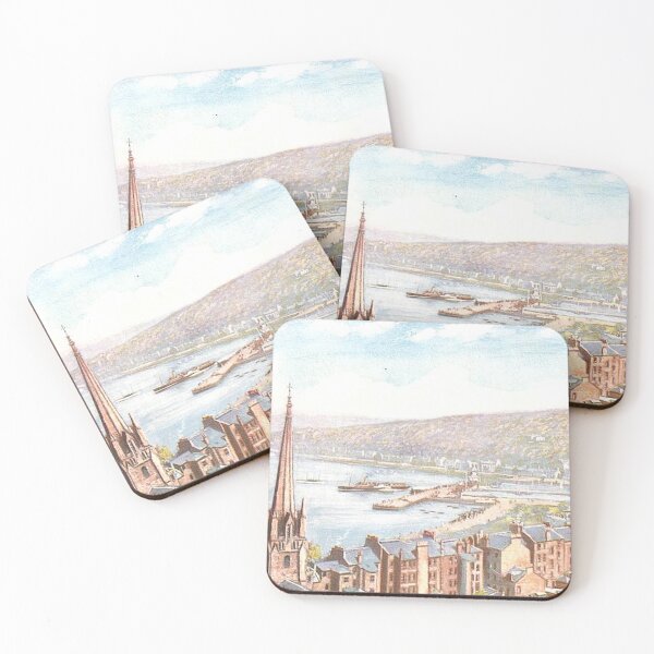 Item preview, Vintage Illustration of Rothesay from Chapel Hill, Argyll & Bute designed and sold by yourscotland.