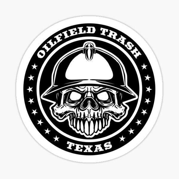 OILFIELD TRASH RADIOACTIVE HELMET STICKER HARD HAT STICKER LAPTOP ...