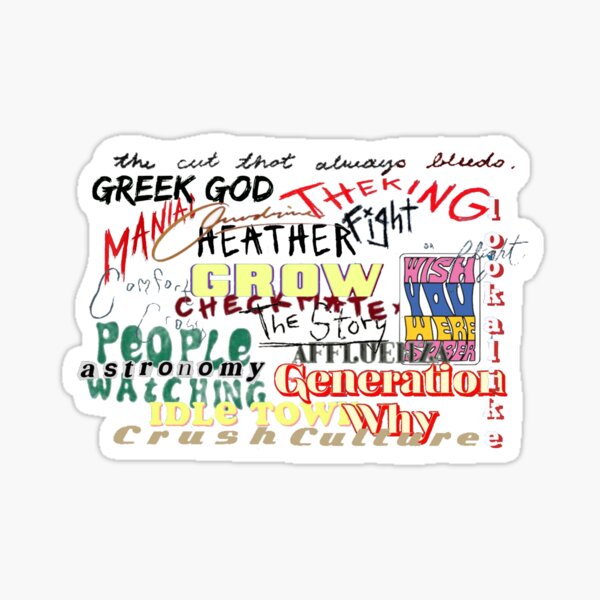 Checkmate lyrics Conan Gray Sticker for Sale by tpwklwt