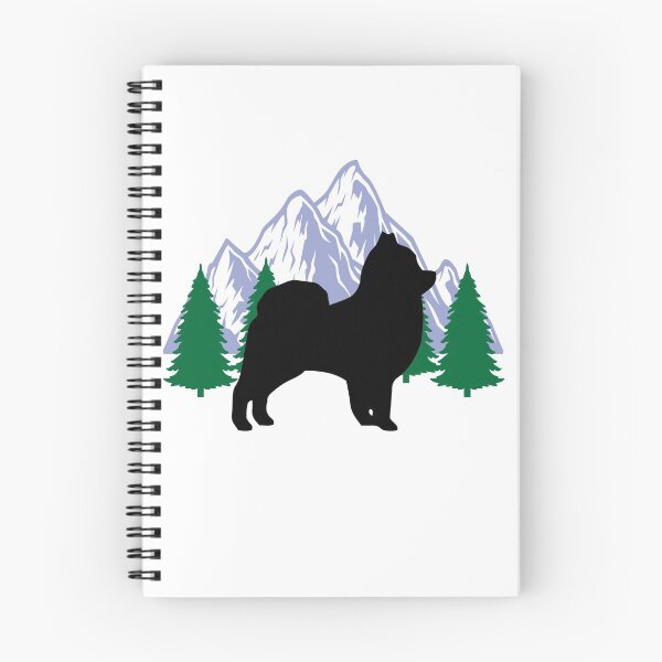 Item preview, pomeranian dog silhouette mountain tree christmas designed and sold by alaechamlal.