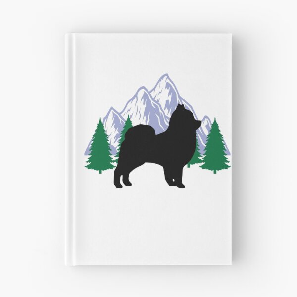 Item preview, pomeranian dog silhouette mountain tree christmas designed and sold by alaechamlal.
