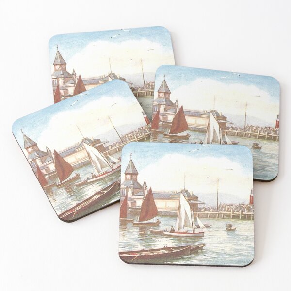Item preview, Vintage Illustration of Rothesay Harbour and Pier designed and sold by yourscotland.