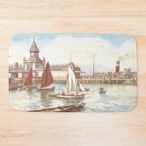 Item preview, Vintage Illustration of Rothesay Harbour and Pier designed and sold by yourscotland.