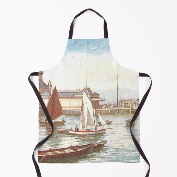 Item preview, Vintage Illustration of Rothesay Harbour and Pier designed and sold by yourscotland.