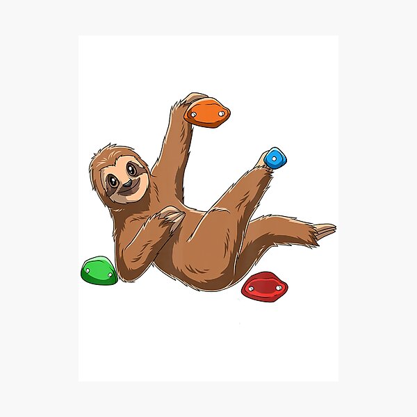Item preview, Chilled Sloth   Bouldering And Rock Climbing designed and sold by SaterSylys.