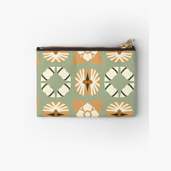 Item preview, Abstract Retro Vintage Design with Swirls, Stripes and Circles in Brown, Sage Green, Dark Green, Burnt Orange, and Ivory designed and sold by cozycaroline.