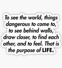 Walter Mitty LIFE Magazine Motto Sticker