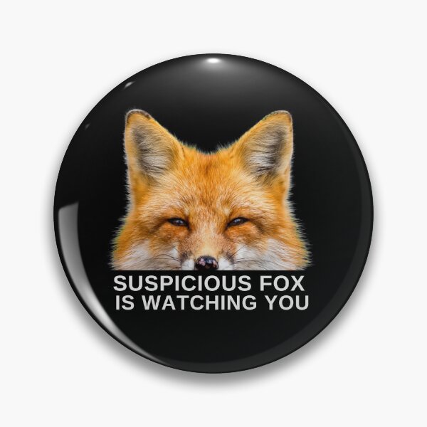 Artikelvorschau, Verdächtiger Fuchs beobachtet dich - Lustiges Fuchs-Design entworfen und verkauft von FluffyFoxTees.