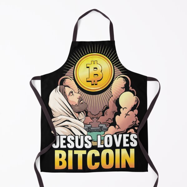 Item preview, Jesus Loves Bitcoin Funny Crypto Hodl and BTC Blockchain  designed and sold by Rzelemenz.