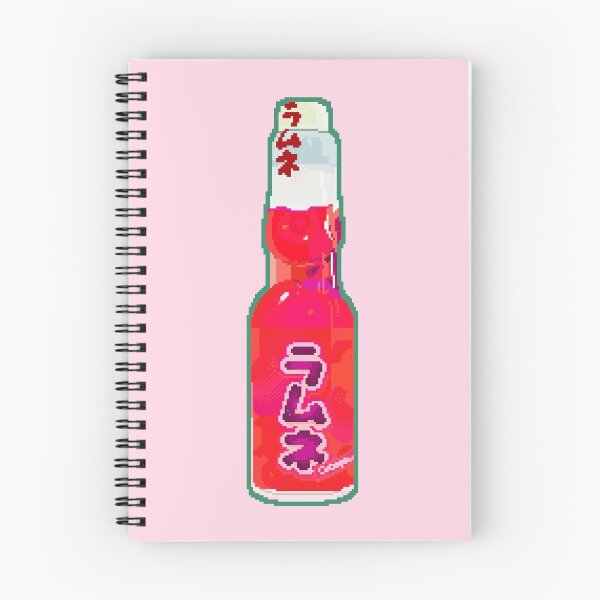 Item preview, Aesthetic strawberry ramune Japanese soda pixel art designed and sold by saffl0wer.