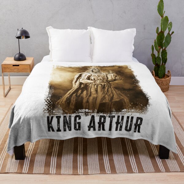 Item preview, King ARTHUR Vintage portrait with Crown Helmet and Sword designed and sold by Naumovski.