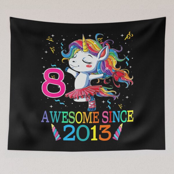 Item preview, 8th Birthday Unicorn Awesome Since 2013 designed and sold by holidaysdung.