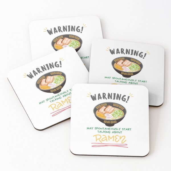 Item preview, Warning May Spontaneously Start Talking About Ramen Black Font - Cute, Funny Foodie designed and sold by Teetee94.