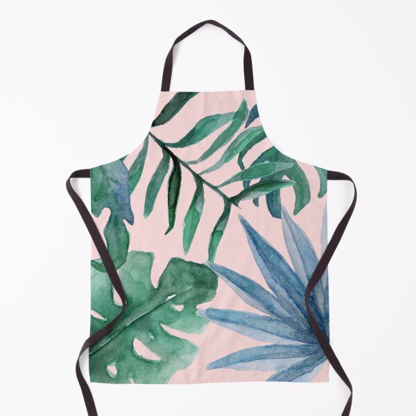 Item preview, Tropical Summer Leaves in Blues, Teals and Pink designed and sold by JulieSouster.