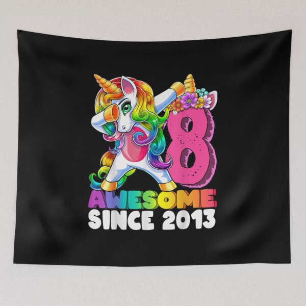 Item preview, Awesome Since 2013 Flossing Unicorn 8th designed and sold by holidaysdung.