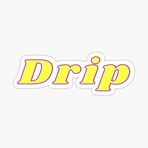 "Simple Drip blue and yellow text, eyecatching t shirt design DRIP