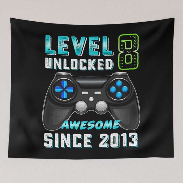 Item preview, Awesome Since 2013 Level 8 Unlocked Gamer designed and sold by holidaysdung.