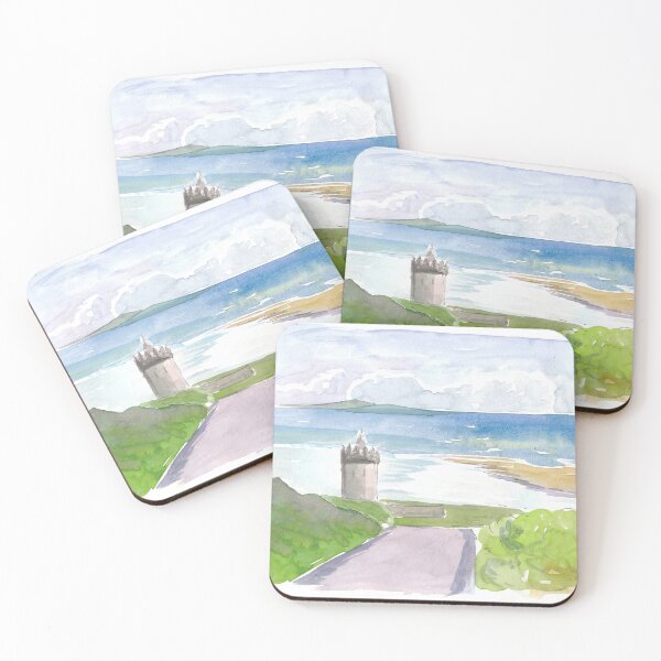 Item preview, Seaview of Doonagore Castle with Aran Islands designed and sold by artshop77.