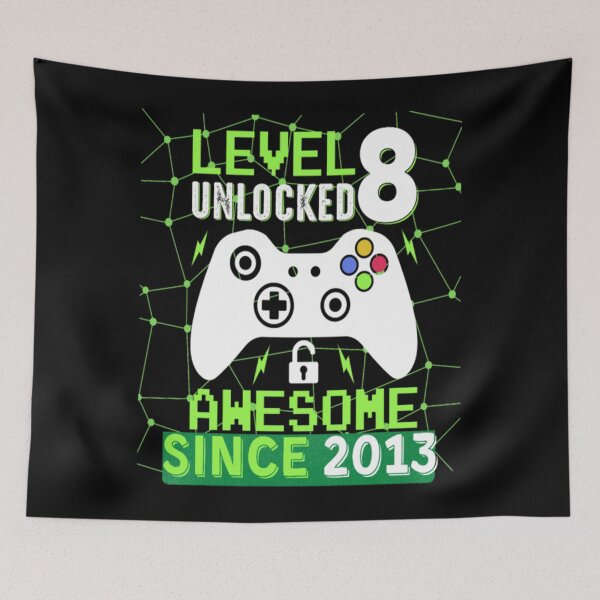 Item preview, Level 8 Unlocked Awesome 2013 Video Game 8th designed and sold by holidaysdung.