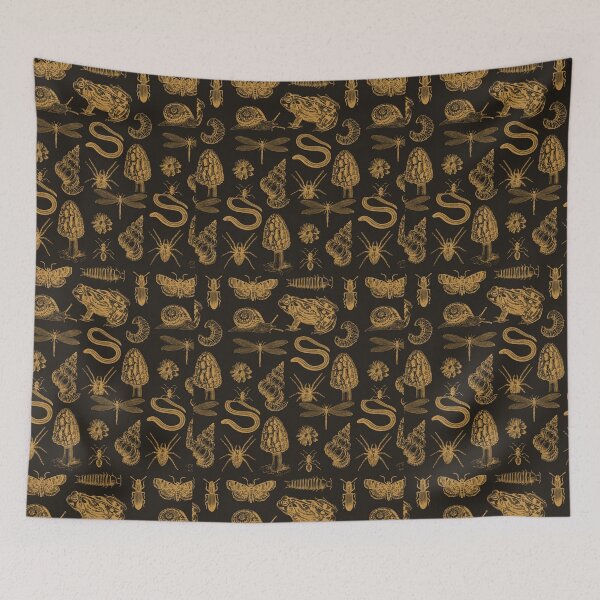 Item preview, Vintage Biology Collage: Frog, Mushroom, Snail, Moth Design for Insect Enthusiasts and Nature Lovers designed and sold by MinistryOfFrogs.
