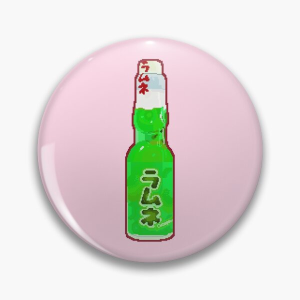 Item preview, Aesthetic melon ramune Japanese soda pixel art designed and sold by saffl0wer.
