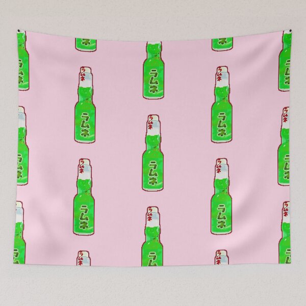 Item preview, Aesthetic melon ramune Japanese soda pixel art designed and sold by saffl0wer.