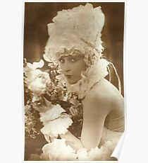 Portrait of a vintage French actress Poster