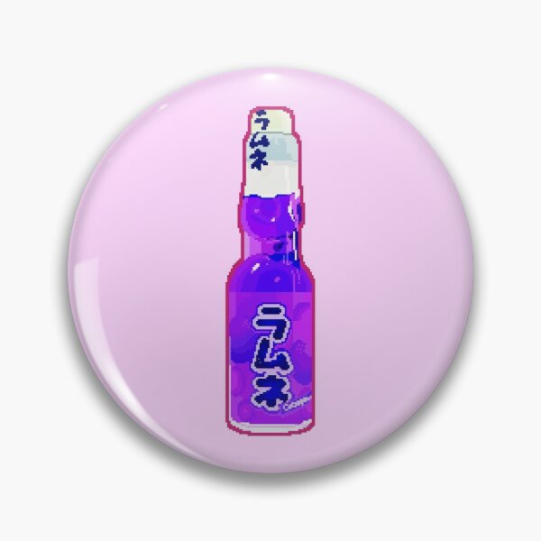 Item preview, Aesthetic grape ramune Japanese soda pixel art designed and sold by saffl0wer.