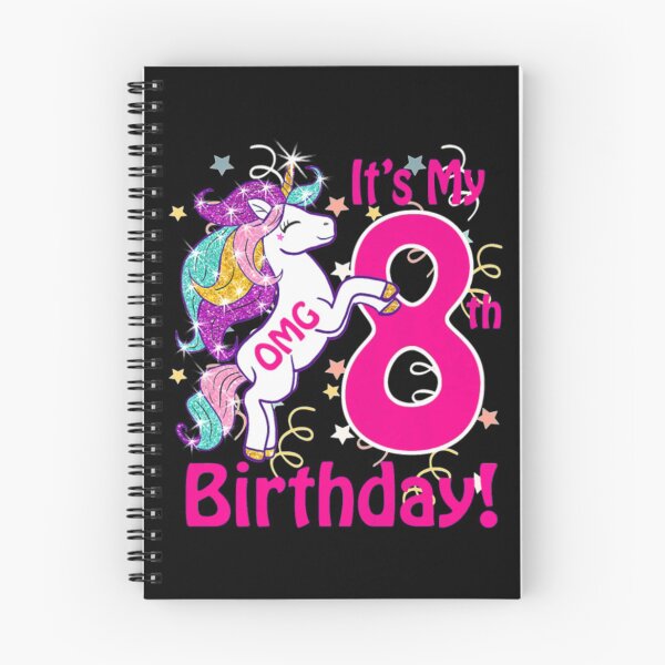 Item preview, OMG It's My 8th Birthday Girls Unicorn 8 years old designed and sold by holidaysdung.