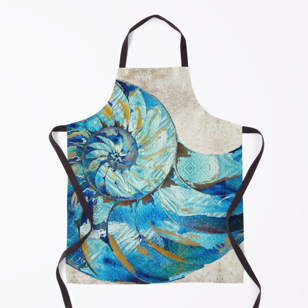 Item preview, Tropical Blue Art - Nautilus Shell Bleu 2 - Sharon Cummings Artist designed and sold by Sharon Cummings Art.