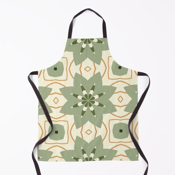 Artikelvorschau, Abstract Retro Vintage Design with Swirls, Stripes and Circles in Brown, Sage Green, Dark Green, Burnt Orange, and Ivory entworfen und verkauft von cozycaroline.