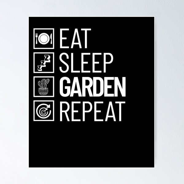 Item preview, Eat Sleep Garden Repeat Love Plants Gardening Succulent Gear designed and sold by DynamicDesign.