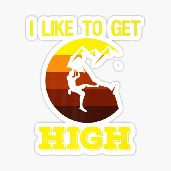Vista previa del artículo con la obra «Me gusta O Get High Rock Climber Mountain Climbing Premium», diseñado y vendido por SaterSylys.