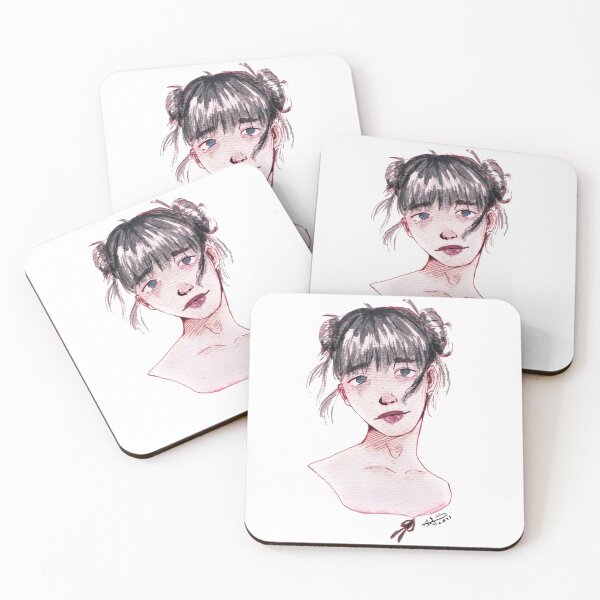 Item preview, Emptiness - watercolour portrait of an Asian woman designed and sold by Adca-art.