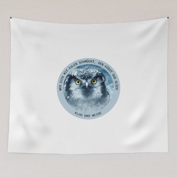 Item preview, Those who adorn themselves with owls kiss happiness designed and sold by Bernsteinhaus.