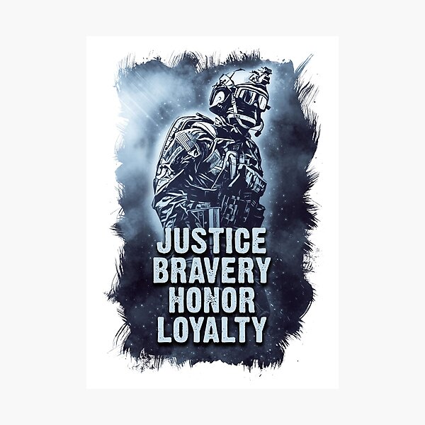 Item preview, Justice Bravery Honor Loyalty designed and sold by Naumovski.