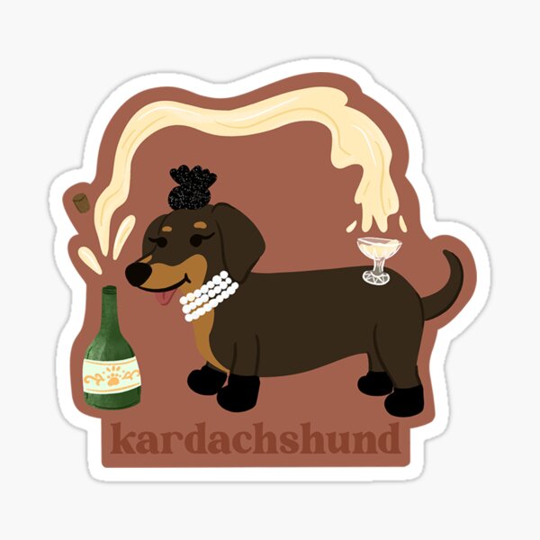 Dachshund Kardachshund Dog Pun Sticker