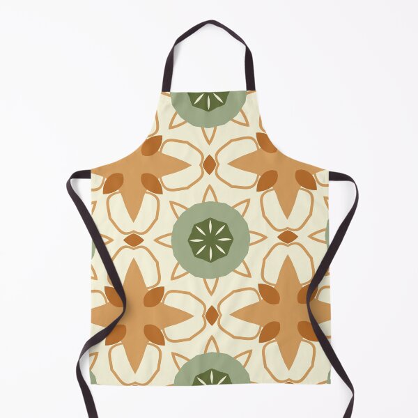 Item preview, Abstract Retro Vintage Design with Swirls, Stripes and Circles in Brown, Sage Green, Dark Green, Burnt Orange, and Ivory designed and sold by cozycaroline.