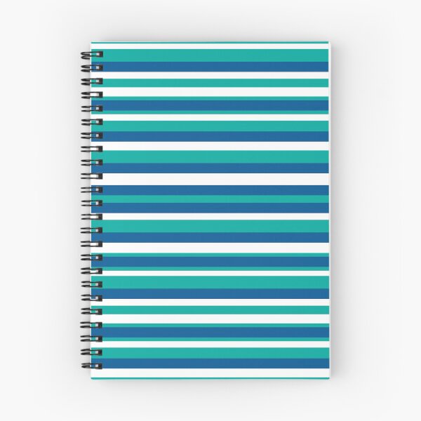 Item preview, Blue Teal and White Irregular Horizontal Stripe Pattern designed and sold by Adelle Smith.